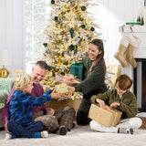 Pre Lit Flocked Aspen Christmas Tree with Twinkling Micro LED Lights