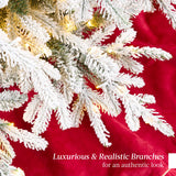 Pre Lit Flocked Aspen Christmas Tree with Twinkling Micro LED Lights