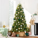 Artificial Hinged Nordic Fir Christmas Tree with Foldable Stand product image showing its overall design and key.