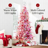 Pre-Lit Flocked Aspen Noble Fir Christmas Tree with Dual-Tone LEDs product image