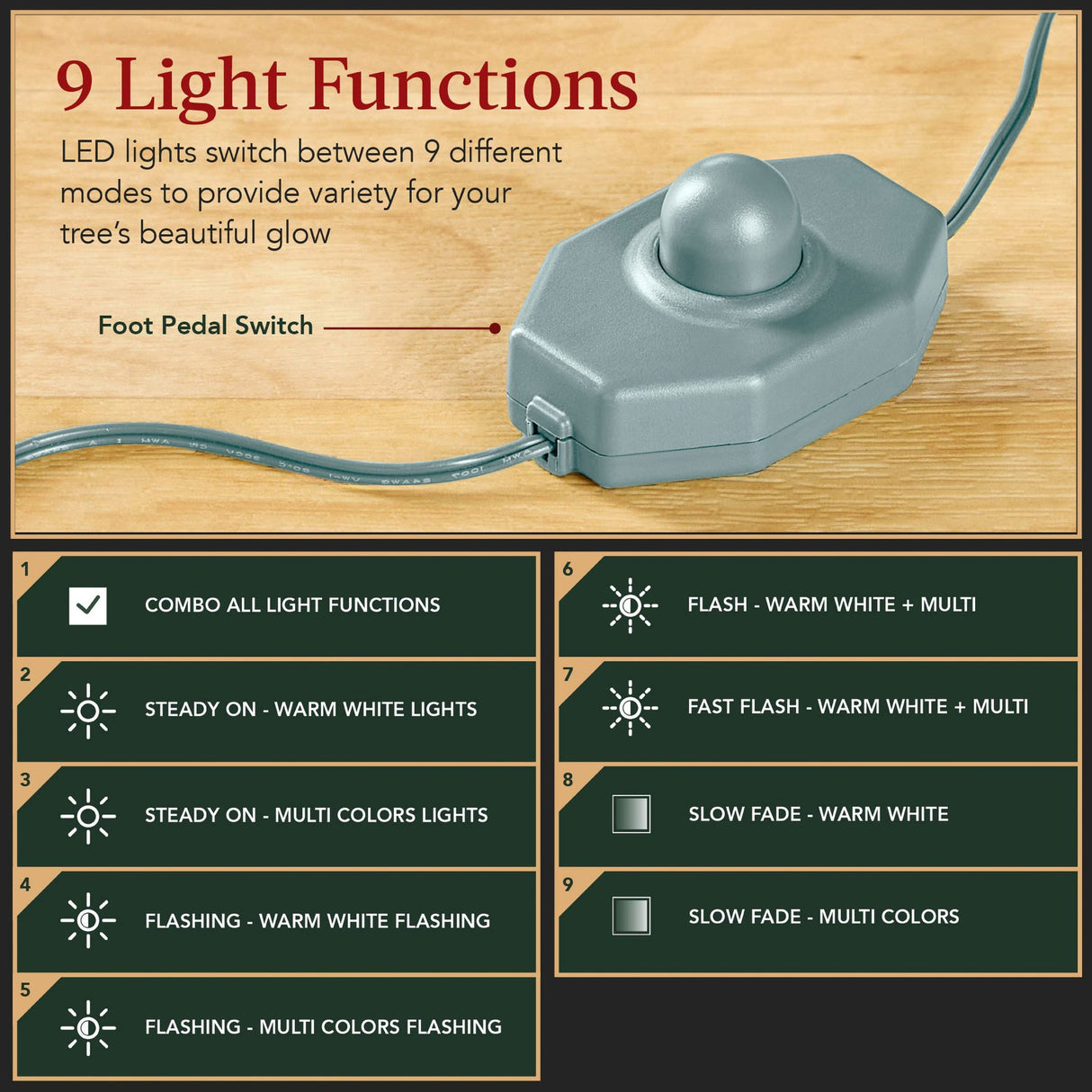 Elegant Pre Lit Sparse Christmas Tree with 2 in 1 LED Lights