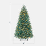 Pre-Lit Nordic Fir Christmas Tree with Twinkle LED String Lights product image showing its overall design and key.