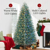 Pre-Lit Nordic Fir Christmas Tree with Twinkle LED String Lights product image showing its overall design and key.