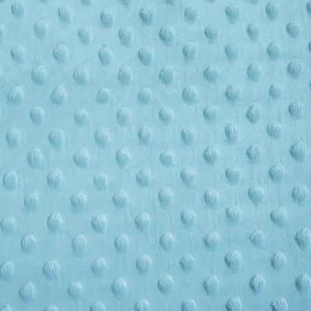 Sky Blue Minky Dimple Dot Fabric,