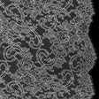 French Chantilly Lace with Scalloped Edges by Solstiss - White Delicate Floral