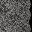 French Chantilly Lace with Scalloped Edges by Solstiss - Ivory Delicate Floral
