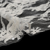 French Cotton Blend Leavers Lace with Finished Scalloped Edges by Solstiss - Greige Sweet Roses