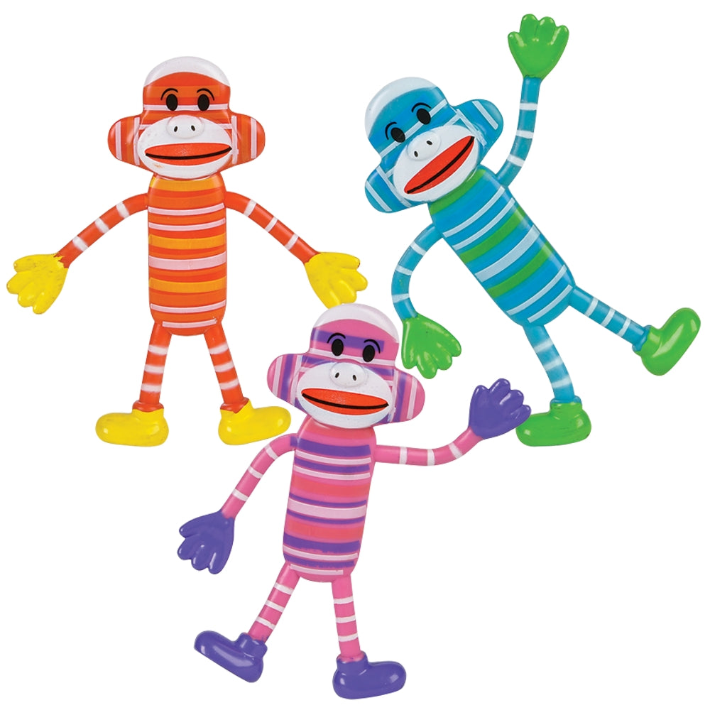Bendable Sock Monkey Toy (24 Pc Display)