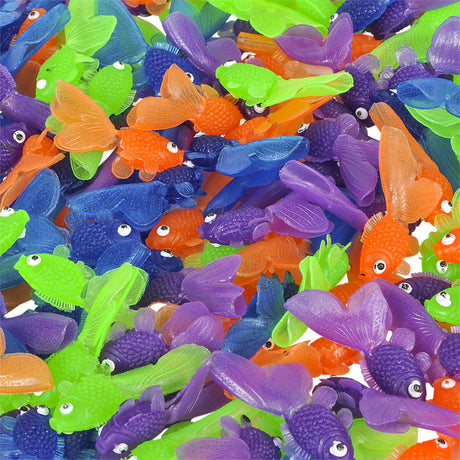 Vinyl Goldfish Assorted Color (144 Pc Poly Bag)