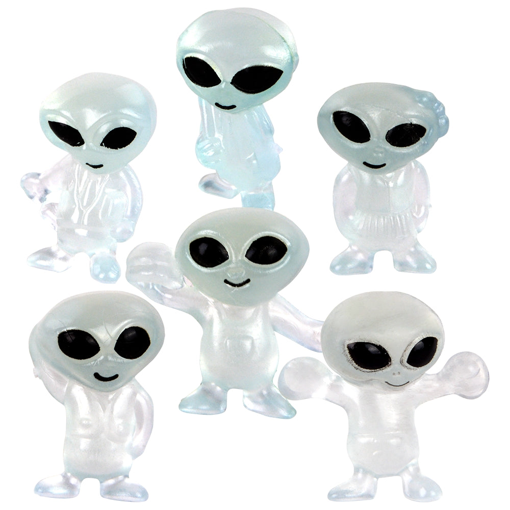 Glow In The Dark Mini Alien Figurines (1 UNT)