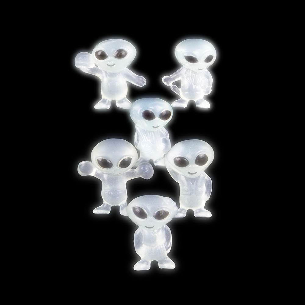 Glow In The Dark Mini Alien Figurines (1 UNT)