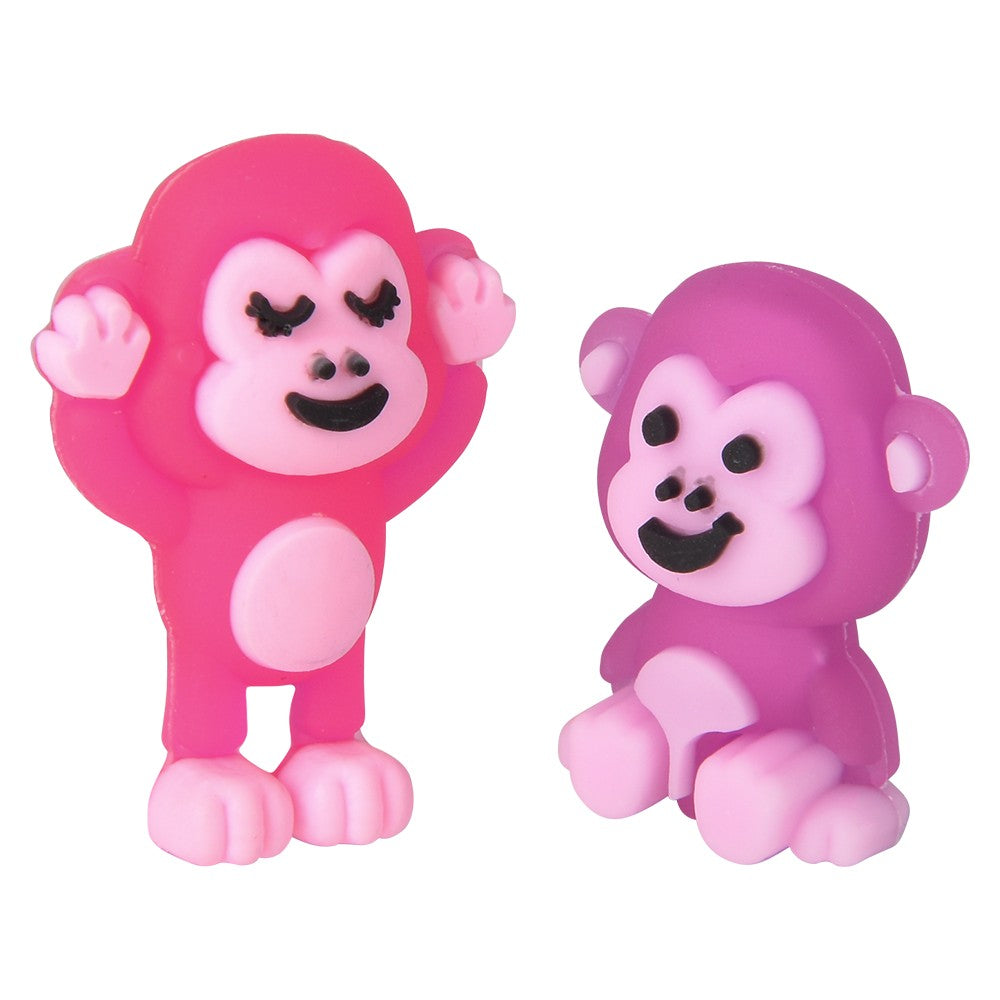 Mini Monkey Figurines Assorted Colors 1"
