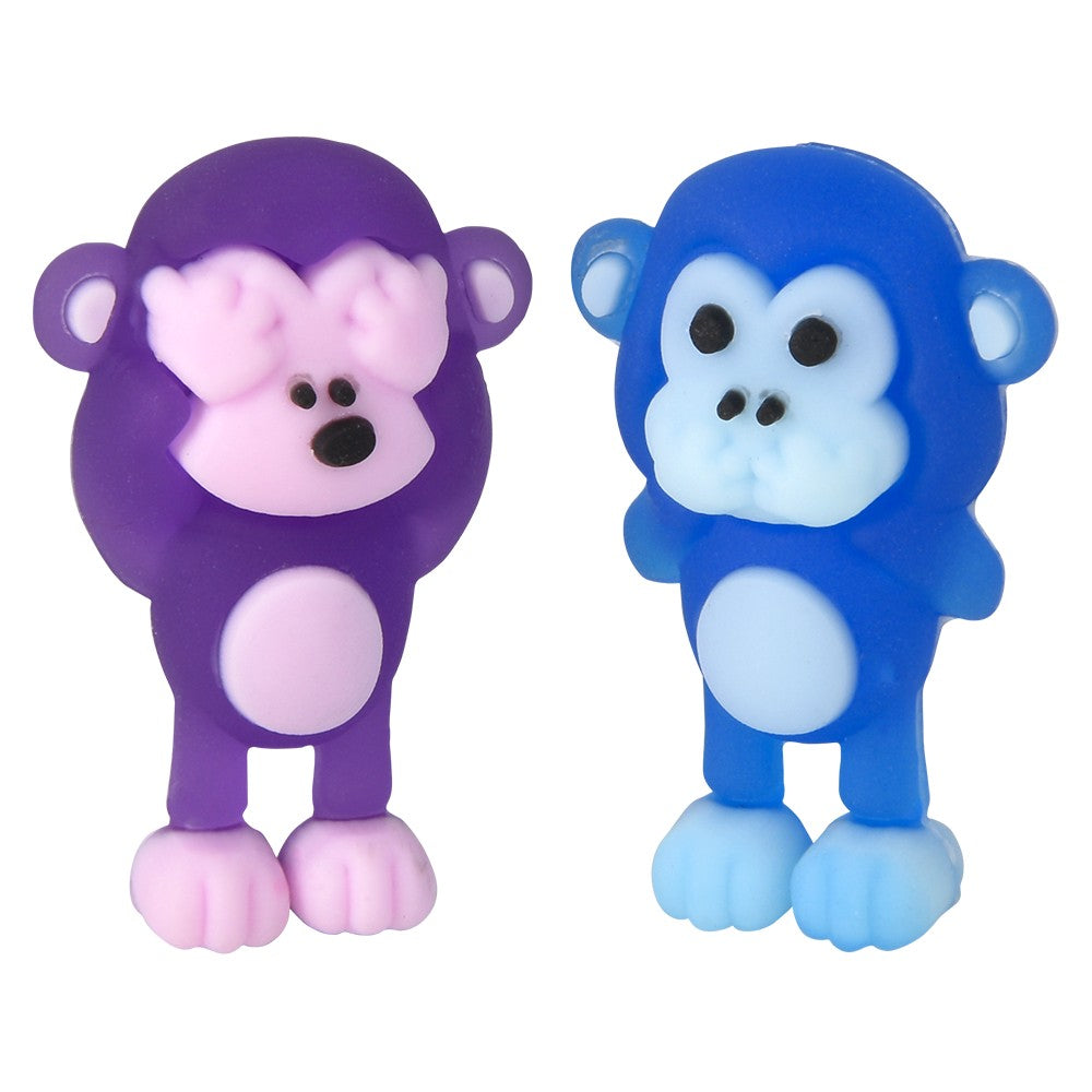 Mini Monkey Figurines Assorted Colors 1"