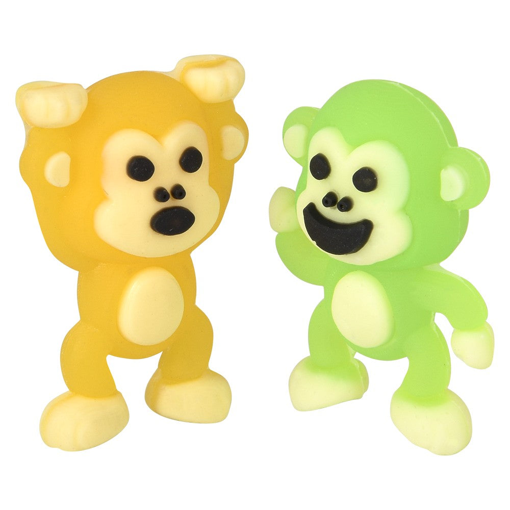 Mini Monkey Figurines Assorted Colors 1"