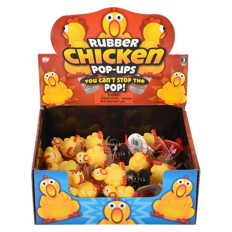 Rubber Chicken Pop-Ups (24 Pc Display)