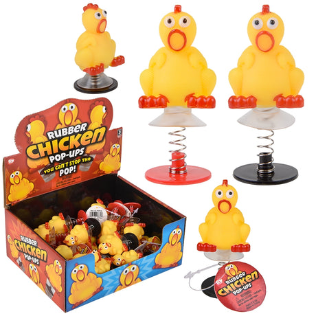 Rubber Chicken Pop-Ups (24 Pc Display)