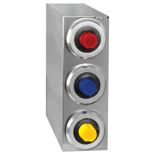 Dispense-Rite SLR-R-3SS Countertop 3-Cup S/S Dispensing Cabinet