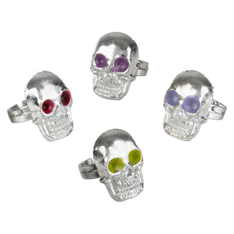 Skull Ring Plastic 0.75" (144 Pc Poly Bag)