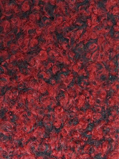 Burgundy Sherpa Teddy Knit Fabric