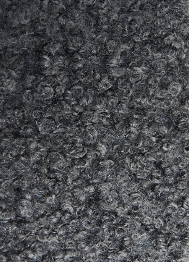 Charcoal Sherpa Teddy Knit Fabric
