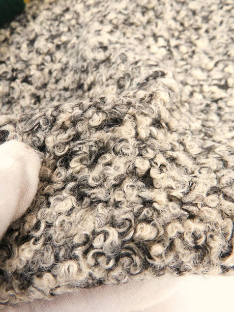 Charcoal Sherpa Teddy Knit Fabric
