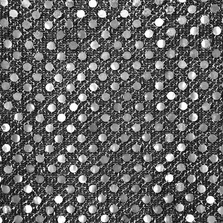 Silver On Black Small Confetti Dots Sequin,