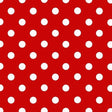 1/2″ Half Inch White Polka Dot on Red Poly Cotton Fabric,