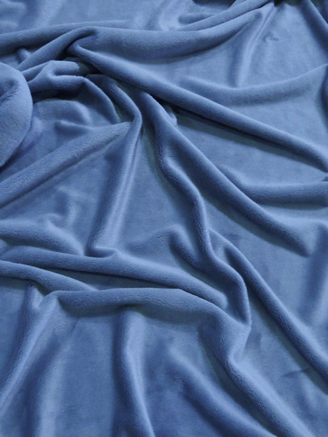 Denim Minky Solid Baby Soft Fabric