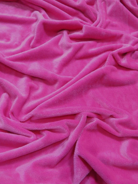 Fuchsia Minky Solid Baby Soft Fabric