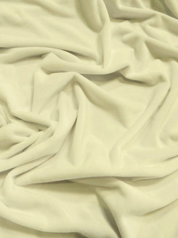 Ivory Minky Solid Baby Soft Fabric
