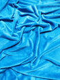 Neon Blue Minky Solid Baby Soft Fabric by the Yard