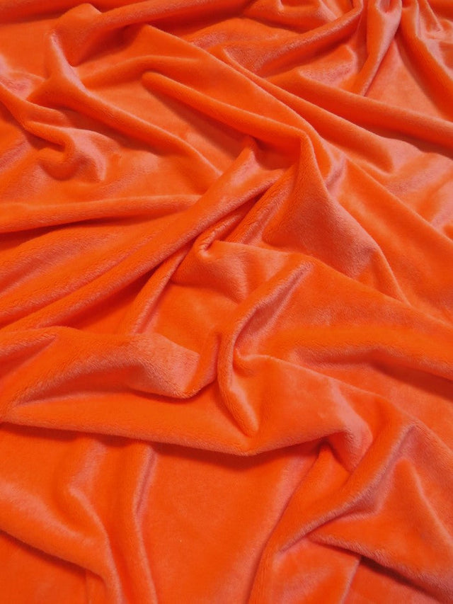 Neon Coral Minky Solid Baby Soft Fabric