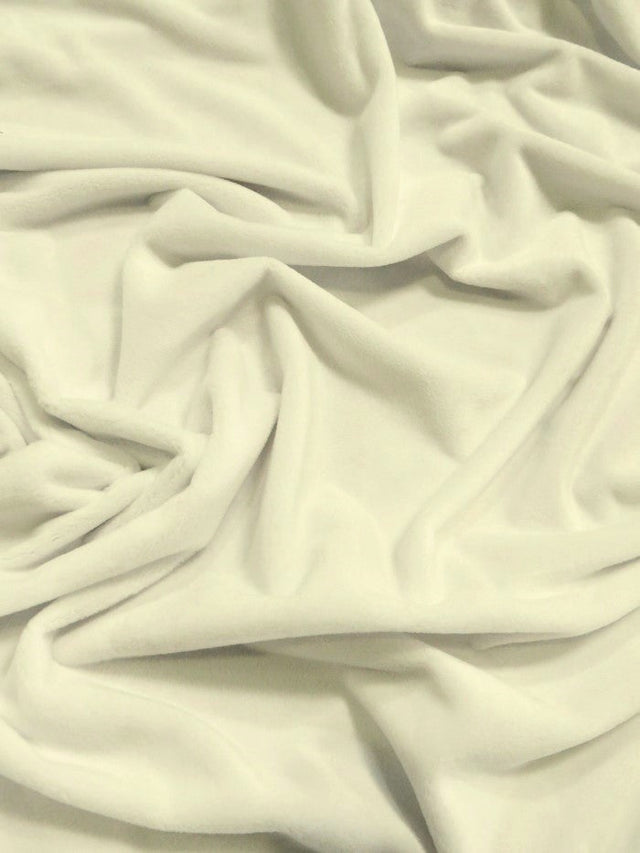 Whisper White Minky Solid Baby Soft Fabric