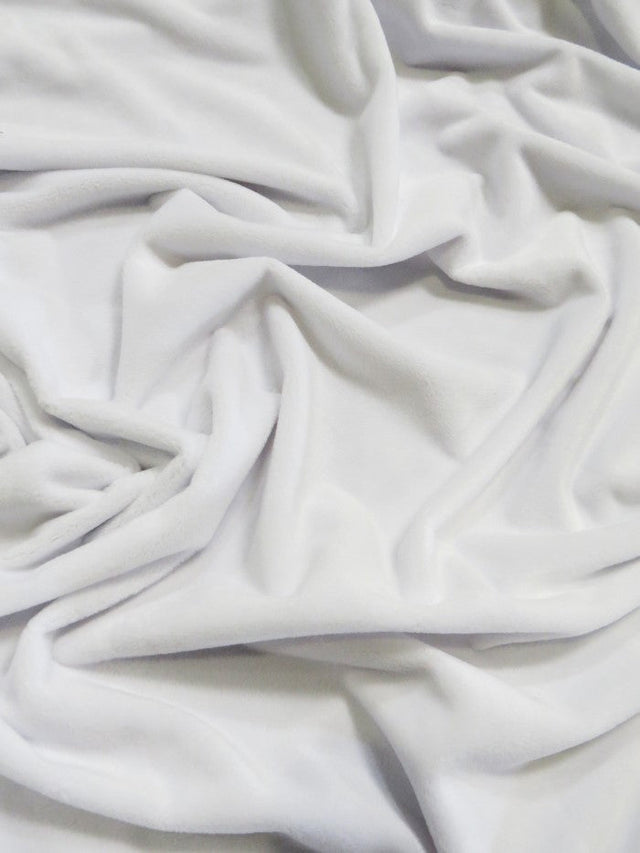 White Minky Solid Baby Soft Fabric