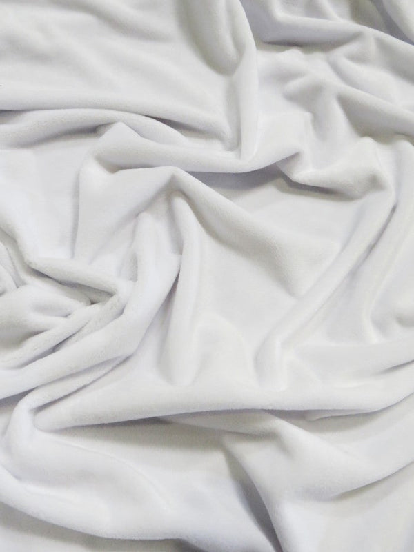 White Minky Solid Baby Soft Fabric