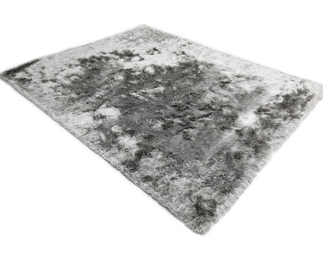 Brisa Shag Viscose Polyester Fabric - Smoke Silver, Shag, 2" Pile Height (1 Rug)