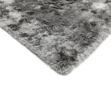 Brisa Shag Viscose Polyester Fabric - Smoke Silver, Shag, 2" Pile Height (1 Rug)