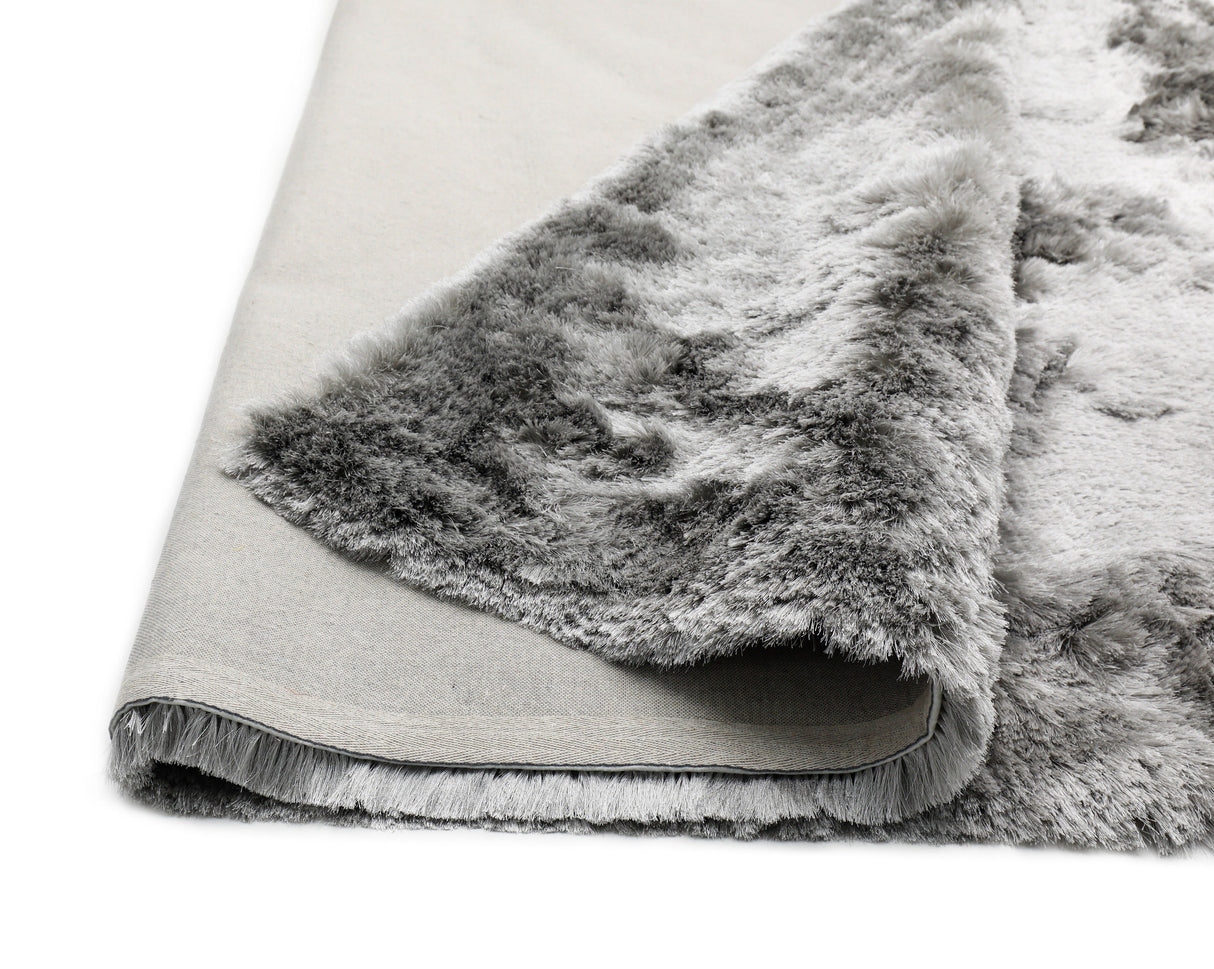 Brisa Shag Viscose Polyester Fabric - Smoke Silver, Shag, 2" Pile Height (1 Rug)