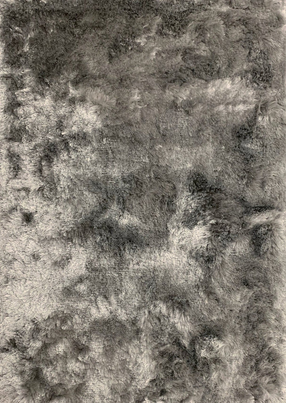 Brisa Shag Viscose Polyester Fabric - Smoke Silver, Shag, 2" Pile Height (1 Rug)