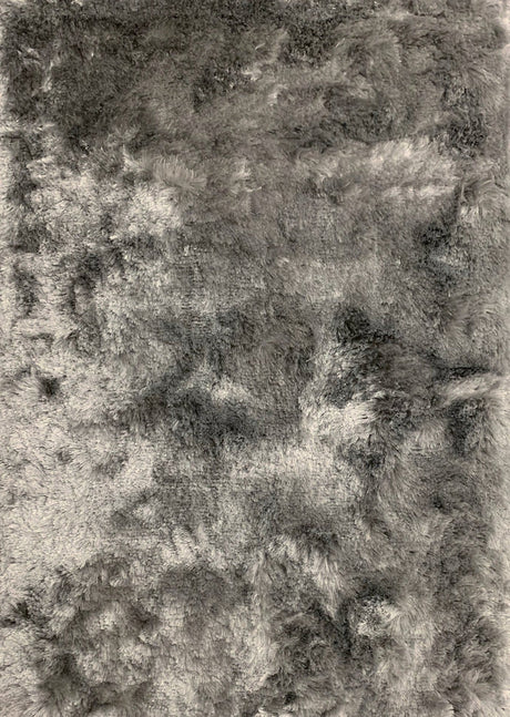 Brisa Shag Viscose Polyester Fabric - Smoke Silver, Shag, 2" Pile Height (1 Rug)