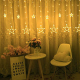 138 LED Star Curtain Light for Halloween Decor