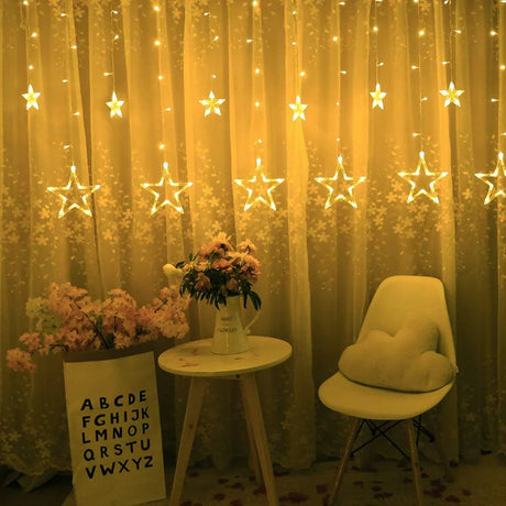 138 LED Star Curtain Light for Halloween Decor