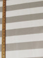 2 Tone Stripe Deck Canvas Outdoor Waterproof Fabric Light Gray/Ivory