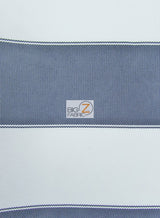 2 Tone Stripe Deck Canvas Outdoor Waterproof Fabric Navy/White