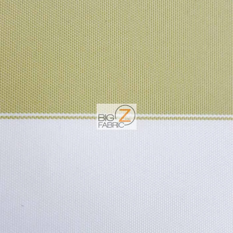 2 Tone Stripe Deck Canvas Outdoor Waterproof Fabric Olive/Ivory