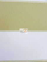 2 Tone Stripe Deck Canvas Outdoor Waterproof Fabric Olive/Ivory