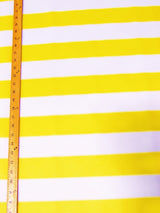 2 Tone Stripe Deck Canvas Outdoor Waterproof Fabric Yellow/White