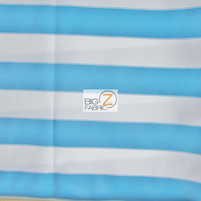 2 Tone Stripe Deck Canvas Outdoor Waterproof Fabric Aqua/White
