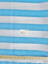 2 Tone Stripe Deck Canvas Outdoor Waterproof Fabric Aqua/White