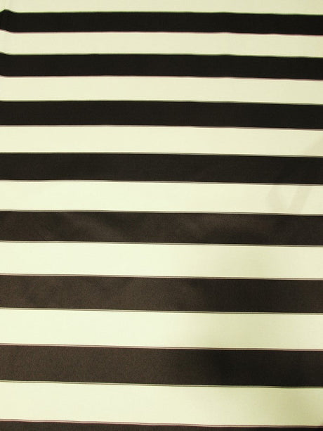 2 Tone Stripe Deck Canvas Outdoor Waterproof Fabric Aqua/White